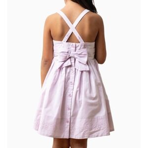 HOPE & HENRY Girls Sundress size 6 Embroidered  Organic White  Adjustable Strap